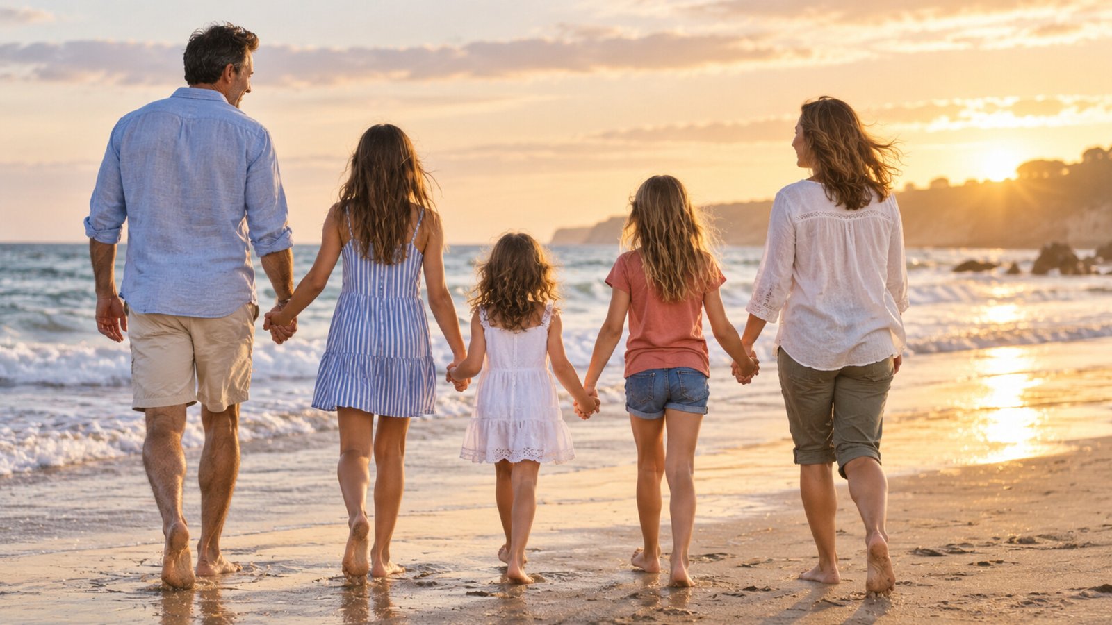 Family on a beach